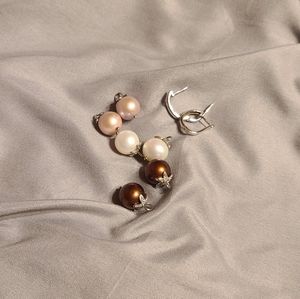 Interchangeable Pearl Earrings